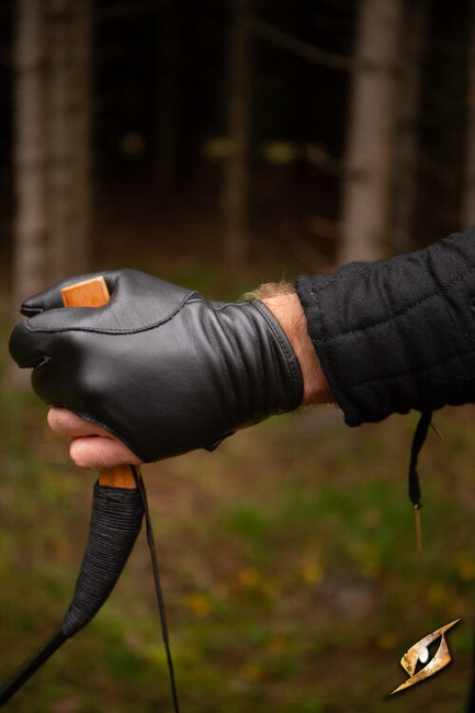 Archery Half-glove - Black - Left Hand
