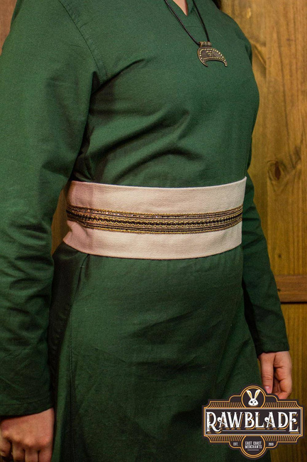 Jeanne fabric belt - White