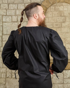 Rafael Shirt Cotton Black - koszula średniowieczna