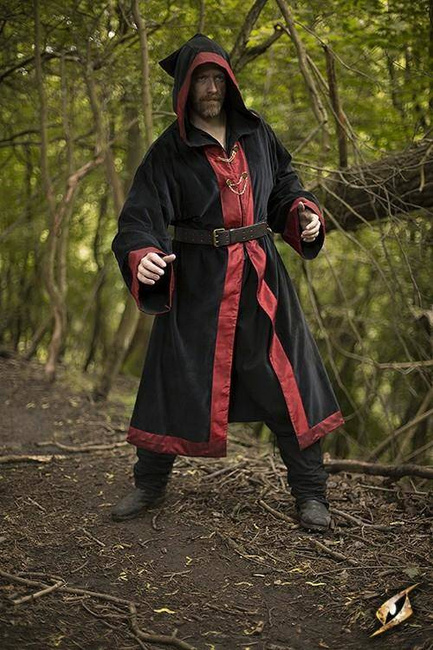 Wizard Robe - Black / Red