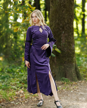 Antaris Dress Velvet - Purple - aksamitna suknia