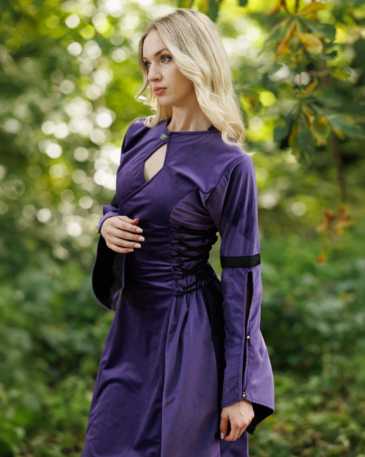 Antaris Dress Velvet - Purple - aksamitna suknia