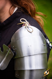 Landsknecht Spaulders - Steel - naramienniki landsknechta