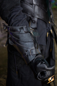 shadow Bracers - Black - karwasze skórzane