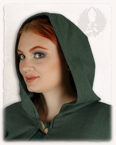 Kim Short Cape Canvas Green- półpeleryna z kapturem