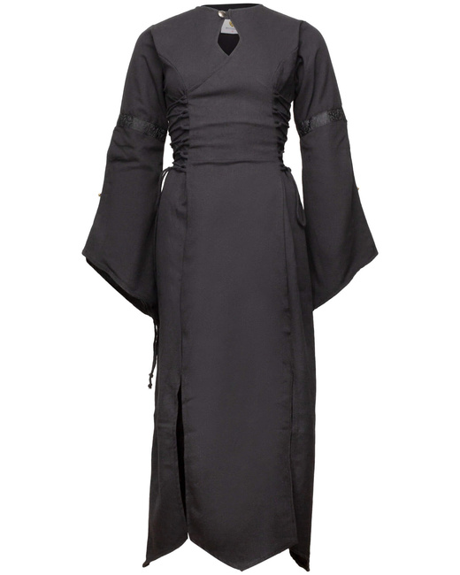 Antaris Dress Canvas - Black - suknia bawełniana