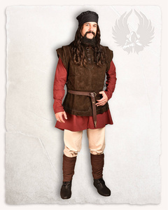 Penda Leatherjerkin Suede Brown - zamszowy bezrękawnik