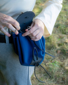 Cielo belt bag - Blue - skórzana kaletka