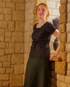 Kalina Blouse Light Cotton - Black