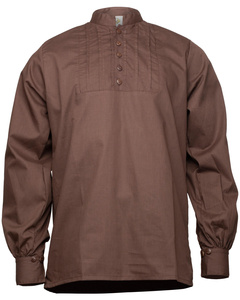 Lucious - Brown - koszula bawełniana