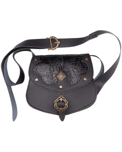 Escudero shoulder bag - Black - skórzana torba na ramię