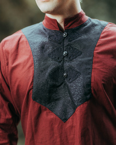 Viscardi shirt - Bordeaux- koszula w gotyckim stylu