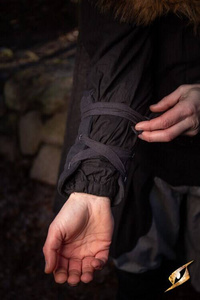 Padded Squire Bracers - Black - pikowane karwasze