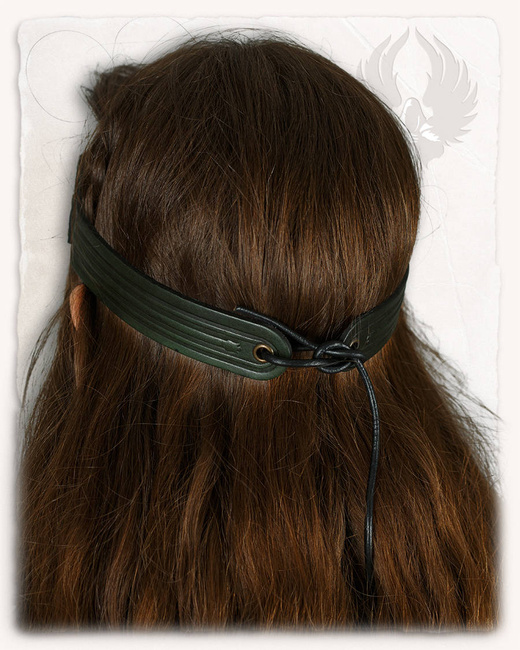 Isidor Crown Green - skórzany diadem