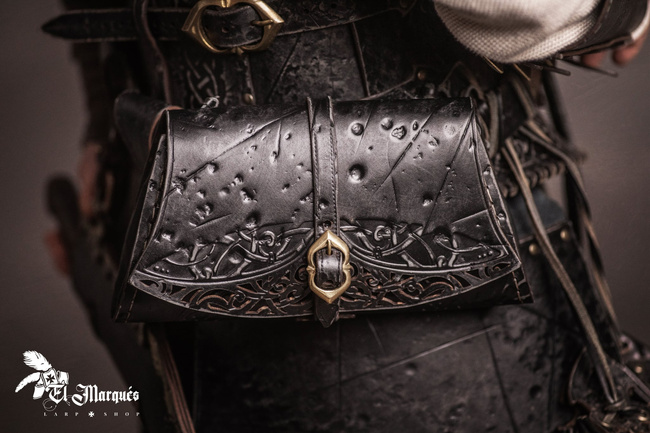 Baldur bag - Black - skórzana kaletka