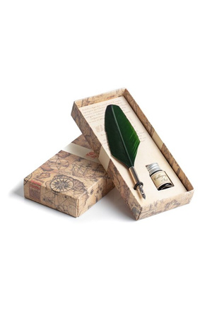 Feather Pen Basic - Green - pióro z atramentem