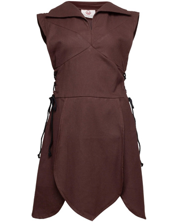 Galatea Tunic Canvas - Brown - tunika bawełniana