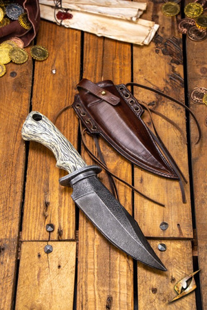Ranger Knife & Scabbard - Right - Brown