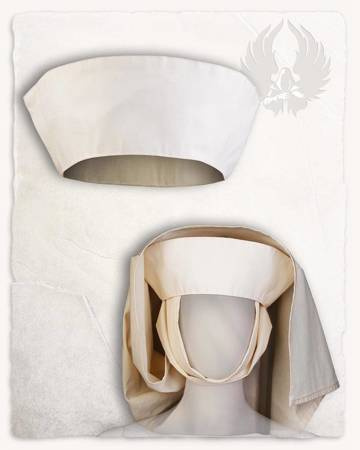 Lenora Tiara Cotton Cream - średniowieczne nakrycie głowy "shapel"