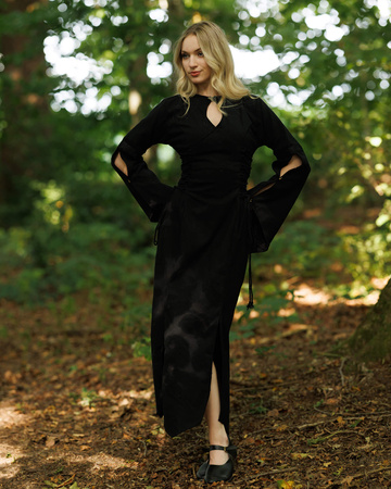 Antaris Dress Canvas - Black - suknia bawełniana