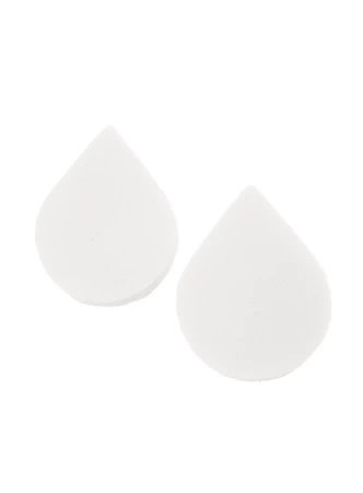 Set of 2 drop-shaped latex make-up sponges