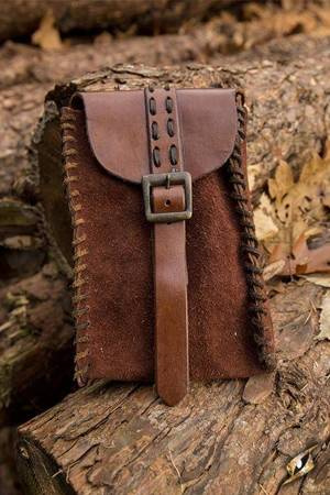 Merchant Suede Bag - Brown