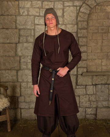 Wolfram Long Tunic Cotton Brown - płócienna długa tunika