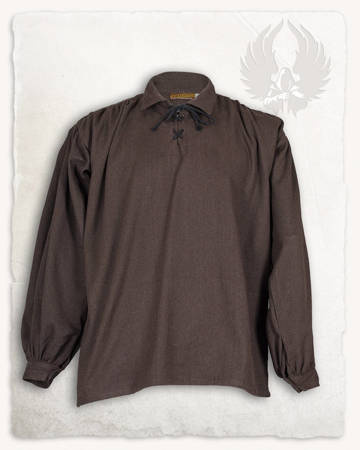 Jonathan Shirt - Brown - koszula bawełniana