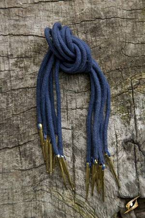 Tie Strings W. Points - Dark Blue