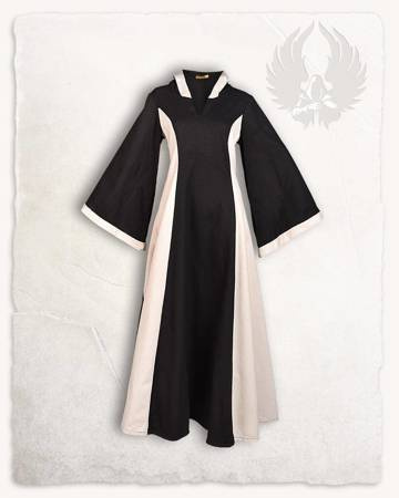 Iris Dress Black/Cream - suknia z kapturem