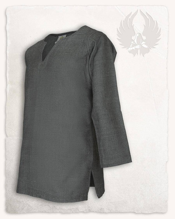 Tronde Tunic Herringbone Grey - bawełniana tunika