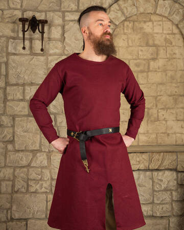 Wolfram Long Tunic Cotton Bordeaux - długa tunika