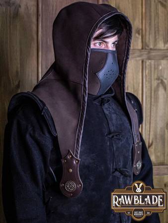 Akku splitleather hood - Brown