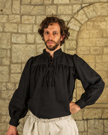 Ansgar Shirt Canvas Black - koszula średniowieczna