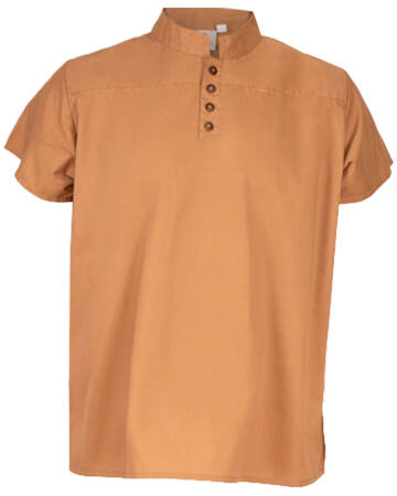 Bartold shirt short sleeve - Light Brown- koszula średniowieczna