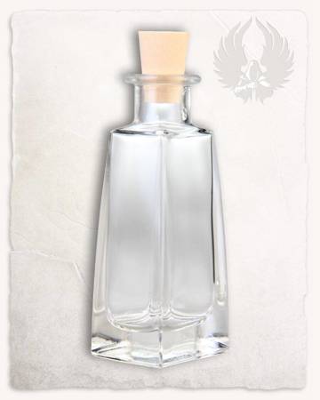 Bottle 7 angeled with cork 100ml - butelka czworokątna z korkiem