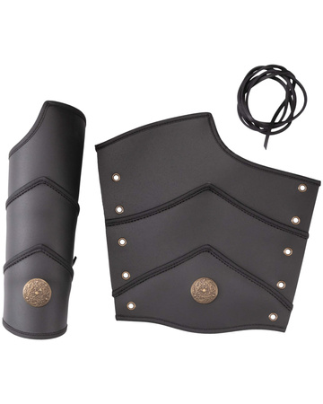 Centinala bracers - Black - skórzane karwasze