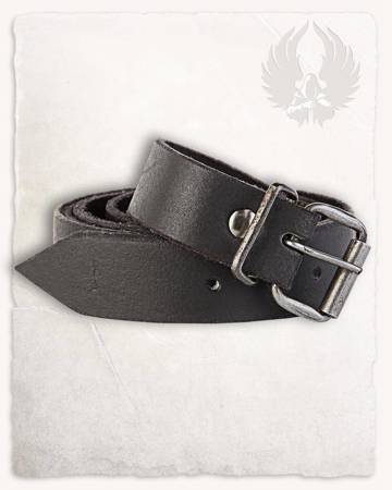 Doran Belt Slim Black - skórzany pasek