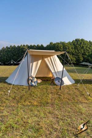 Double Wedge Tent - 4x6m - Natural - Compact