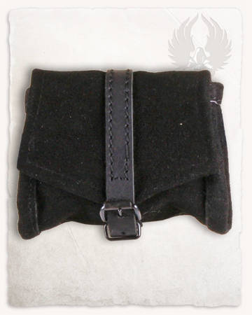 Friedhelm Belt Bag Small Black - mała zamszowa kaletka
