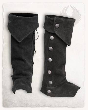 Gabriel Boot Gaiters Suede Black - zamszowe ochraniacze na buty