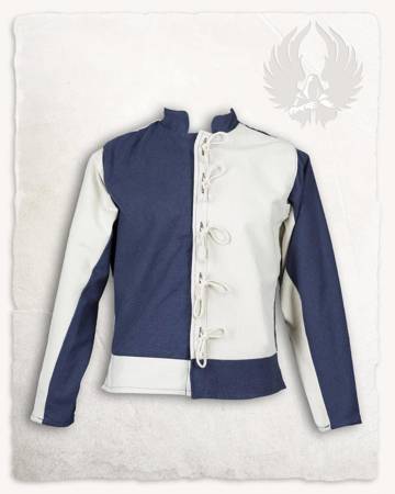 Gustav Jacket Canvas Blue/Cream - landsknechtowa kurta