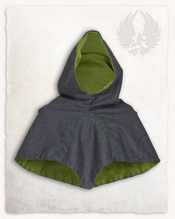 Halaif Hood Wool Grey/Green 2nd Edition - wełniany kaptur