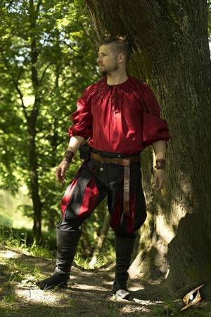 Landsknecht Pants -  Black/Dark Red