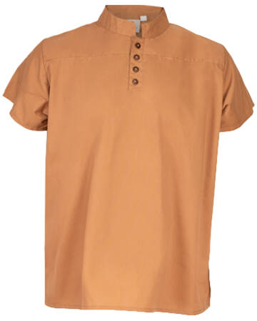 Promocja - Bartold shirt short sleeve - Light Brown- koszula średniowieczna