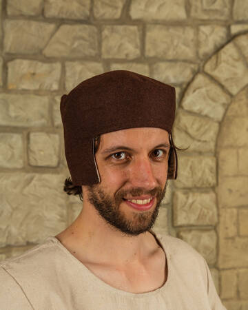 Rafael Cap Brown -  średniowieczna czapka z wełny