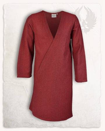 Shapur Folded Coat Wool Red - wełniany płaszcz