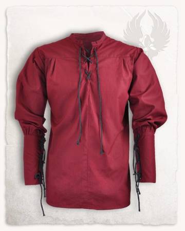Simon Shirt Bordeaux - koszula średniowieczna