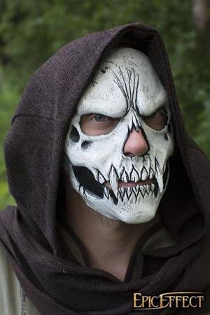 Skull Trophy Mask - White - One-Size