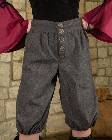 Tilly Trousers Wool Gray - wełniane krótkie spodnie